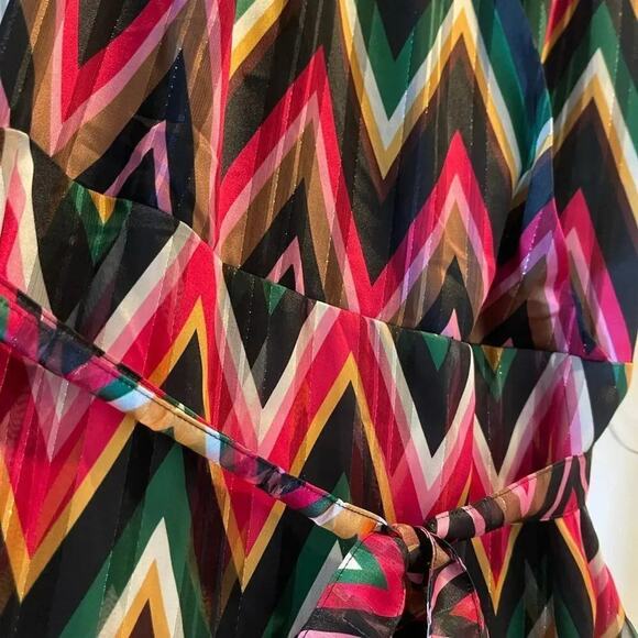 INC Dark Pink Zig Zag Hi-Low Dress - NWT - 18 - Picture 6 of 7